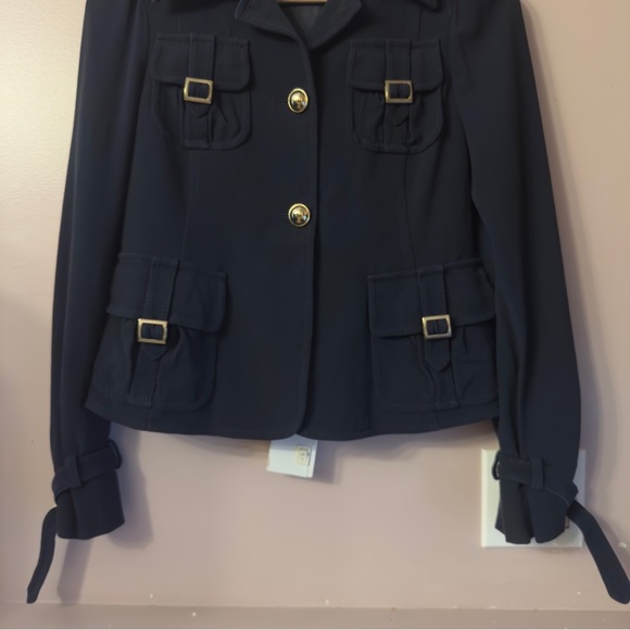 Moschino Black Jacket with Gold Accents - Picture 3 of 11